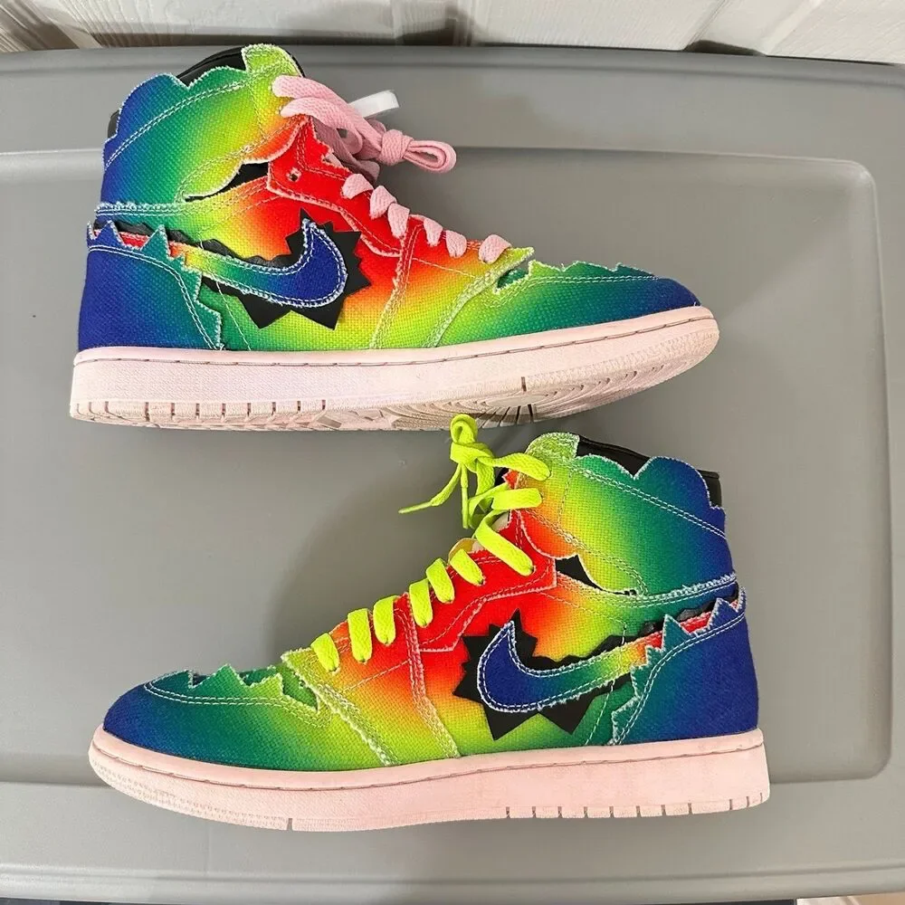 Air Jordan 1 Retro OG High x J Balvin Tie Dye Colores (DC3481-900) Mens Size 8